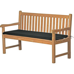 Bench cushion, garden bench cushion, seat cushion, garden bench, 120 x 47 cm, anthracite, dark grey, high quality, made in Germany