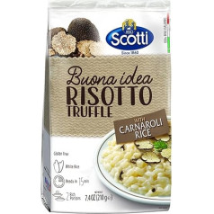Riso Scotti - 210 g Risotto Tartufo - Risotto Rice the No. 1 in Italy - Risotto Rice Variety for a Variety of Pleasure Experiences - Risotto Milanese - The Elegant Version with Truffle