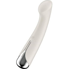 Satisfyer Spinning G-Spot 1, 16.5 cm, G-spot vibrator, 12 vibration and 5 rotation programs, separately controllable, rechargeable battery, waterproof (IPX7), colour: cream