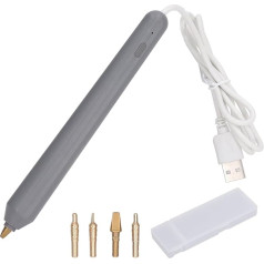 USB Hot Foil Pen, Hot Foil Embossing Stamp Pen with 4 Heating Pen Tips, Embossing Heat Pen Foil Keel Starter Kits for Card Making, Crafts, Scrapbooking, Drawing