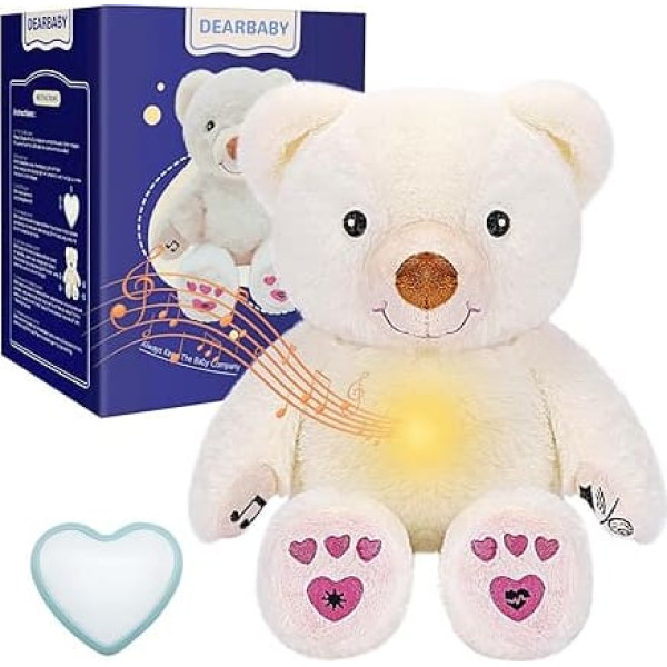 DEARBABY Baby Sleep Soother, Newborn, 0-6 Months, Baby Christmas Gift, Sound Machine for Nursery with Heartbeat, Help Kids Fall Asleep Faster, Mother's Day Gift