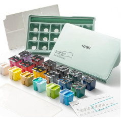 HIMI Acrylic Paint Set, 36 Colours, 12 g, Twin Cup Jelly Cup Design, High Viscosity Water Based Paint, Art Supplies for Painting Canvas, Rock Ceramic Wood Painting & DIY Projects (36 Colours)