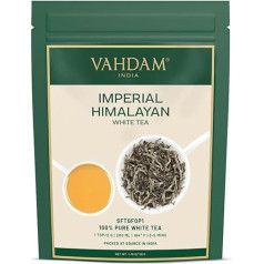 VAHDAM Himalaya White Tea Loose Leaves with Leaf Buds, Premium Quality, 100% Pure and Aromatic, Packed in India, 50 g, 25+ Cups