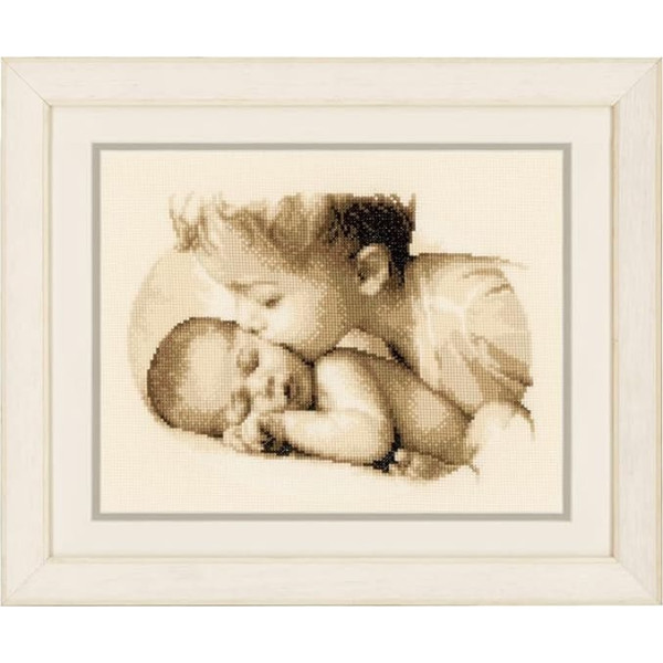 Vervaco Counted Cross Stitch KIT Brotherly Love AIDA