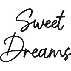 Eisenplattenschild Vintage Metall Wanddekoration Blechschild für Zuhause, Bar, Café, Innendekoration, SweetDreams-38,1 cm (1 Stück)