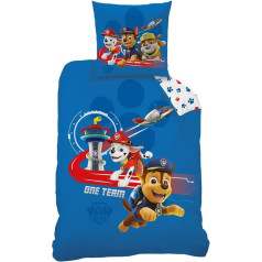 Flannelette reversible bedding set Paw Patrol 135 x 200 cm 80 x 80 cm cotton dudes winter bed linen