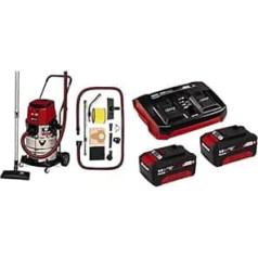 Einhell Professional Cordless Wet/Dry Vacuum Cleaner TP-VC 36/30 S Auto Power X-Change (18 V, Auto-Start Connectivity Function, ECO/Boost Function, Includes 2 x 3 Ah Batteries and Twincharger)