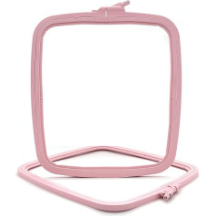 Nurge 4 Pcs Plastic Embroidery Hoops Square Embroidery Hoop Embroidery Hoop Embroidery Hoop Embroidery Hoop ABS Plastic Pink