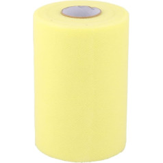 sourcingmap® Polyester Family Wedding Dress Tutu Gift Decor DIY Craft Tulle Spool Roll 6 Inch x 100 Yards Light Yellow