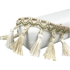 Yurosiay Tassels Lace Ribbon Fringe Trim Lace Border Decorative Ribbon Lace Trim Lace Trim Crochet Lace for DIY Costumes Clothing Curtain Clothing Tablecloth Wedding 7.5 cm Wide Beige 3M