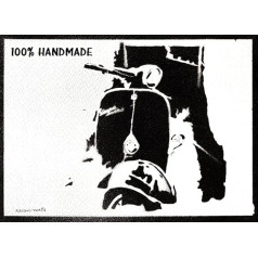 Scooter V. Poster Handmade Graffiti Street Art - Aesthetic Artwork Wall Decoration Living Room Wall Picture Bedroom Decoration Wall Pictures