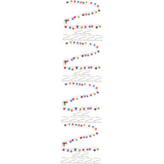 Gadpiparty 4 Sätze Teiliges Pom Pom Ball Borte Diy Stoffverzierungen Für Kleidung Bastelprojekte Und Dekoration Farbige Ripsborte Für Hochzeiten Partys Und Handarbeiten 8 Stück * 4