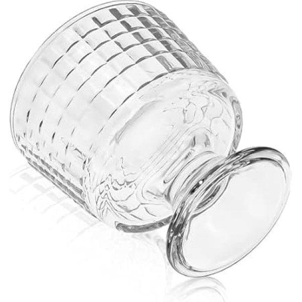 LYCN 6 Pack Glass Footed Dessert Cups, 330ml Trifle Glass Cups, Crystal Glass Foot Ice Bowls, Parfait Cups for Ice Cream Sundae, Fruit Pudding, Cocktail