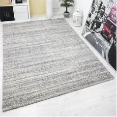 VIMODA Rug High-Quality Bedroom and Living Room Grey Modern Dense High Pile Multicoloured Mottled with Used Look Dimensions: 80 x 300 cm