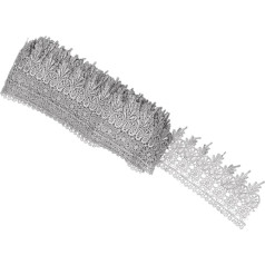 EXCEART Eleganter Spitzenbesatz in Grau Für Heimtextilien Partys Bastelarbeiten Und Geschenkverpackungen