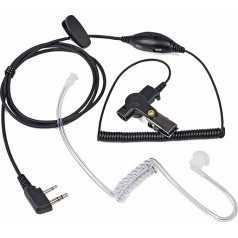 HYS Headset Compatible with President Randy III CB Radio Station, Suitable for Randy 3 Radios, Headphones with PTT Button (Sound Tube)