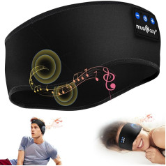 MUSICOZY Schlafkopfhörer Bluetooth, Schlaf Kopfhörer Stirnband Schlaf-Ohrhörer Headband Schlafmaske Sportskopfhörer 16+STD Bequemes Musik Stirnband zum Schlafen für Sport Training Joggen Yoga Reisen