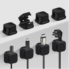 Kabel-Organizer-Halter, 8 Stück, magnetische Schreibtisch-Kabel-Clips, verstecken Sie Handy-Ladekabelhalter, stark haftender Draht-Ladekabelhalter für Nachttisch, Küchengeräte, Bürobedarf