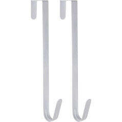 Euvoym 2 Pieces White Metal Christmas Wreath Door Hanger Metal Wreath Hanger Wreath Hook Holder for Christmas Indoor Outdoor Wall Wedding Wreath Display (White, 38 cm)