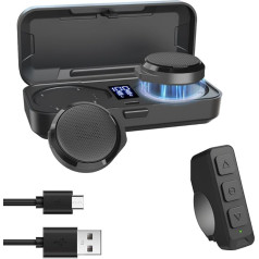 OBEST Motorcycle Helmet Headset, Bluetooth Speaker, Wireless Installation with Remote Control, BT5.3 Noise Cancellation, 1900mAh Battery, 50+ Hours Working Time for Skiing, Riding