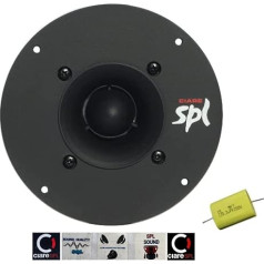 Kit Set for CIARE SPL CT382 1 Super Tweeter with 200 Watt RMS and 400 Watt Max. 15 cm Diameter 105 dB Sensitivity 1 Piece + Capacitor and 5 Free Stickers