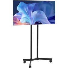 VEVOR Rollable TV Stand for 812.8-1651 mm Flat & Curved TVs, Height-Adjustable TV Floor Stand up to 40 kg (Max. VESA 400 x 400 mm) for Living Room Bedroom