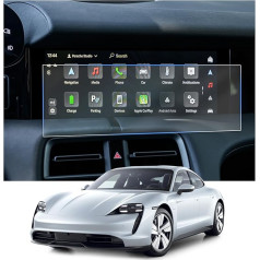 CDEFG Compatible with Porsche Taycan 2020-2024 2025 Navigation Screen Protector 6H Scratch-Resistant 10.9 Inch GPS Screen Protector Navigation Film Turbo GT 4S Accessories Pack of 2