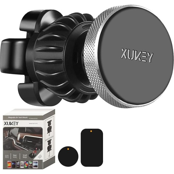 XUKEY Auto-Kopfstützen-Handyhalterung, magnetische Handyhalterung mit starken verbesserten Magneten, super stabile Lüftungsschlitz-Halterung, kompatibel mit iPhone, alle Geräte mit 4-7 Zoll