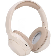 Zunate Bluetooth Headphones Over The Ear, Wireless Headphones, Hands-Free Calls, Foldable Stereo Headset with Deep Bass for Travel, Work, Home Office, PC (Khaki)