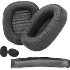 ACCOUTA Ear Pads + Headband Compatible with Logitech G930 G930s G430 G432 Headsets.Interchangeable Ear Pads with Durable & Breathable Fabric/High Density Foam