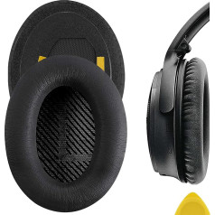 Bose QuietComfort QC35 , QuietComfort QC25 Acoustic Noise Cancelling Headphone Replacement Ear Pad / Ear Cushion / Ear Cups / Ear Cover / Earpads Repair Parts (Black)