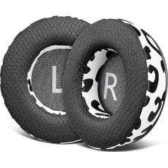 SOULWIT 90 mm Mesh Fabric Replacement Ear Pads for AKG Pro Audio K845 K845BT K545 K540 K275 K267 K245 K182 K167 Headphones with Noise Isolation Foam