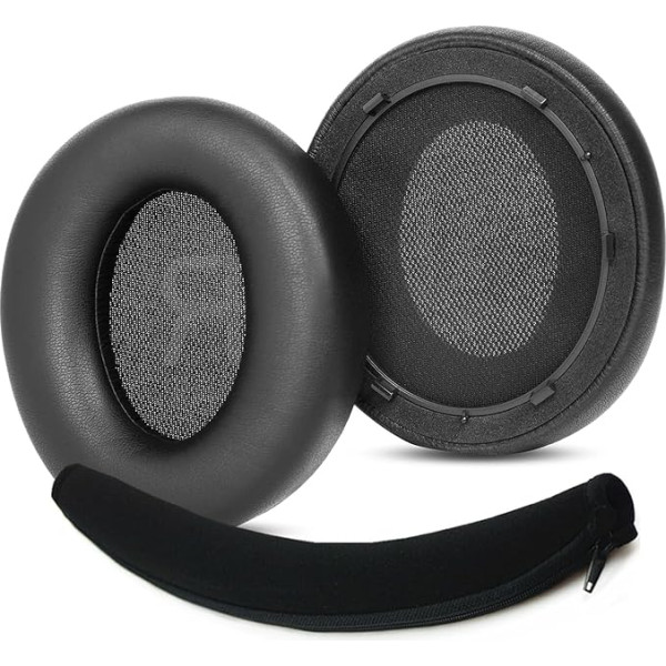 XRHTONG Replacement Ear Pads & Headband for Anker Soundcore Space Q45 - Soft & Durable Protein Leather & Memory Foam Cushions