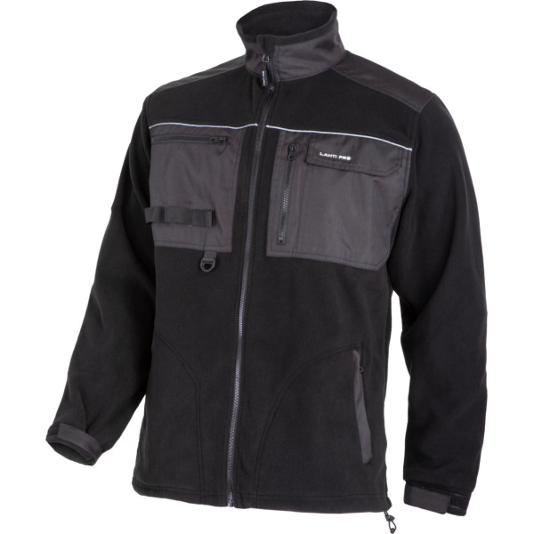 Vilnas džemperis ar pastiprinājumiem, melns, 420g/m2,