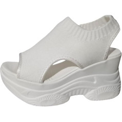 Sandals Women's Summer Elegant Comfortable Orthopaedic Sandals for Breathable Sports Knitted Sandals Lightweight Outdoor Sandals Adjustable Straps Yoga Foot Bed Sandals Closed Sandals Women