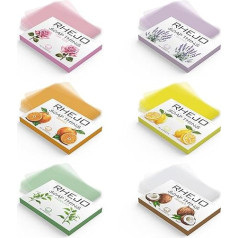 Antibacterial Soap Thin Soap Sheets for Hand Wash, Portable Travel Soap Sheets, Pink Rose, Lavender, Orange, Lemon, Green Tea, Coconut, Soluble Leaves for Work, Travel, Camping, (300 Pack)