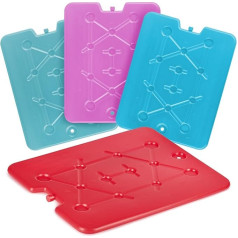 BigDean Set of 4 / 8 XXL Ice Packs, Each 750 ml Large - Perfect for Cool Bag & Cool Box - 32 x 25.5 x 1.5 cm - Freezeboards Cooling Elements Cool Packs - Extra Flat & Thin