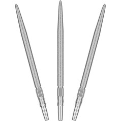 Target Darts Swiss Point SLK Luke Littler Dart Tips (Pack of 3) 35 mm / 42 mm - Gold/Silver/Black | Rough Textured Dart Tips, Replacement Steel Darts Tips, Professional Dart Accessories