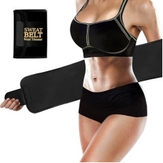 Lisacool Waist Trainer for Women Sweatband for Abdomen Waist Trimmer Black