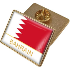 Bahrain-Anstecknadel – Einfache Anstecknadel Mit Kristallflaggen-Aufdruck, Patriotische Schmetterlingsschnalle, Flaggen-Brosche Für Unisex-Kleidung, Taschen, Hemden, Rucksäcke, Bastelarbeiten