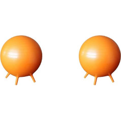 PAGJHRFJG 2 x Active Sitting Yoga Ball Chairs without Wheels with Air Pump, Chair for Adults, Home Office, Gym, Training Ball