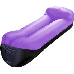 GZHERVICES Aufblasbare Liege, Luftsofa-Hängematte, Aufblasbare Couch für Camping, Tragbarer Luftstuhl mit Aufbewahrungstasche, für Outdoor, Strand, Wandern, Picknicks, Musikfestivals(Violett)