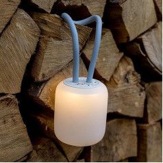 Camplight® - Silicone Lantern | for Outdoor and Indoor Use | Flexible Holder - for Hanging, Standing and Wrapping | Soft Silicone - Unbreakable | USB-C | Dimmable | Rechargeable (Grey Blue)