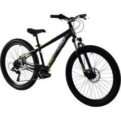 breluxx® 24 Zoll Mountainbike Capriolo Oxygen 2D FS, 18Gang - schwarz blau, inkl. Schutzbleche