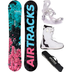 Airtracks 138 144 148 154 cm Polygonal Lady Snowboard Hybrid Rocker + Binding Master Fastec + Boots + SB Bag Women's Snowboard Complete Set