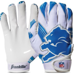 Franklin Sports Detroit Lions Youth NFL Football Receiver Gloves Kids NFL Team Logos Silicone Palm Youth S/XS Pair