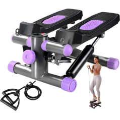 YYJO Stepper for Home Exercise, Mini Stepper with Resistance Bands, Quiet Portable Stair Stepper for Butt Lift and Body Shaping
