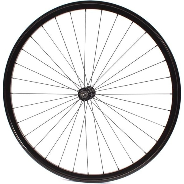 KHE Fixie Front Wheel 700c 28 Inch Industrial Bearings 32 Hole Black Double Chamber Rim