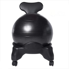 Yoga Ball Chair, Office Fitness Ball Chair with Backrest, Includes Exercise (Color : C)