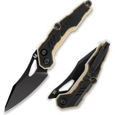 Hightron M390 Taschenmesser mit Nylonfaser-Griff, 7,7 cm EDC-Messer kleines Klappmesser für Camping und Wandern für Herren, Blk